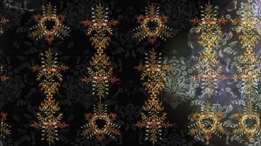 Kar tanesi süsleme deseni. Kar taneleri arka planda. Renkli arka planda izole edilmiş kar tanelerinin düz tasarımı. Kar taneleri deseni. Raster illüstrasyonu.