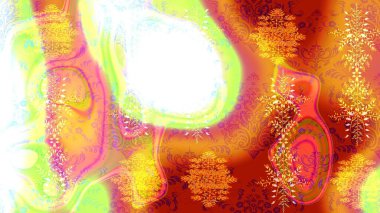 Karalama çiçekleri çizim kalıbı. Turuncu, sarı ve kırmızı el çizimleri. Sanat ilham verici, sarı ve kırmızı renkli çiçekler ve yapraklar. Raster deseni.