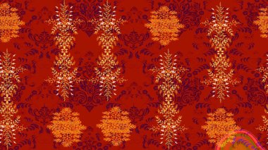 Çiçek deseni. Düz Çiçek Elementleri Tasarımı. Renkli Bahar Teması eskiz kalıbı. Raster çizimi. Güzel kumaş deseni..