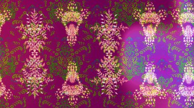 Şirin çiçek elementleri. Raster illüstrasyonu. Taslak desenli, modaya uygun kumaş deseni. Renkli Bahar Teması eskiz kalıbı. Düz Çiçek Elementleri Tasarımı.