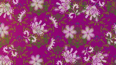 Hediye ambalaj kağıdı, tebrik kartları, posterler ve pankart tasarımı. Mor, yeşil ve nötr renklerde çiçekler. Raster düz çiçek çizim deseni.