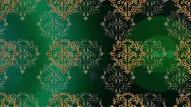 Renkli unsurlarla hareketli arka plan görüntüleri. Çiçekler. Eski model. Bayrak tarzı. Video kaydı. Şablon. Döngü. Kusursuz..