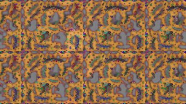 Renkli unsurlarla hareketli arka plan görüntüleri. Çiçekler. Eski model. Bayrak tarzı. Video kaydı. Şablon. Döngü. Kusursuz..