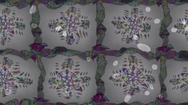 Renkli unsurlarla hareketli arka plan görüntüleri. Çiçekler. Eski model. Bayrak tarzı. Video kaydı. Şablon. Döngü. Kusursuz..