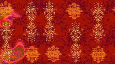 Kar tanesi raster arka planı. Kış kırmızısı, turuncu ve mor noel kar düz kristal element. Meteoroloji buz koleksiyonu. Xmas Frost kar taneleri izole edilmiş siluet sembolü. Raster tasarımı.