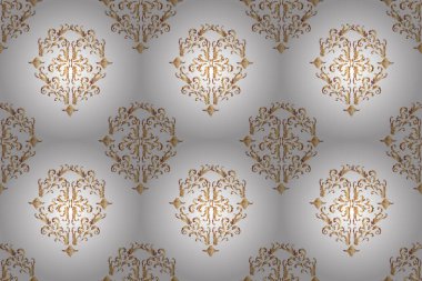 Barok tarzında kusursuz bir doğulu süsü. Raster geleneksel renksiz desen nötr, sarı ve beyaz renkler.