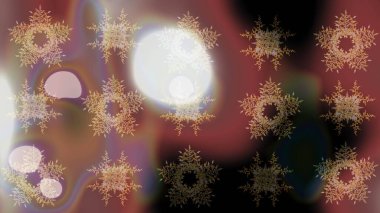 Kahverengi, siyah ve gri renklerde suluboya kar taneleri. Kışın sembolü. Güzel dekorasyon. İllüstrasyon kar tanesi.