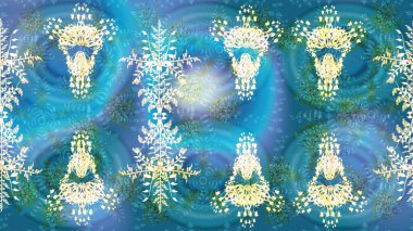 Kar taneleri arka planda. Üzerinde altın rengi kar taneleri olan bir Noel kartı. Kış kartı Mutlu Noeller, yeni yıl ve mutlu bayramlar..