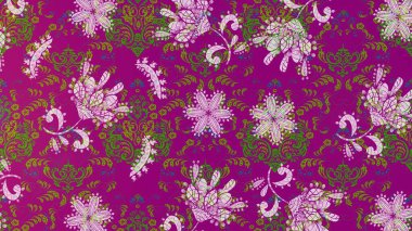 Çiçekli karalama şeklinde Raster çiçek deseni. Mor, yeşil ve nötr renklerde çiçekler. Yumuşak, bahar çiçekli arka plan.