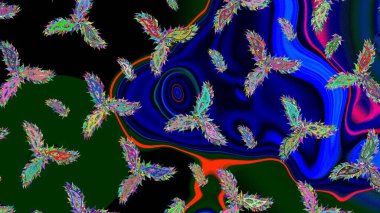 Son moda kar taneleri ve elementler onun kartlarını gösteriyor. Kar taneleri tasarımı. Modern tasarım posteri, kapak, mavi, siyah ve yeşil renkli kart tasarımı. Retro biçim dokusu, şablon kış elementleri.