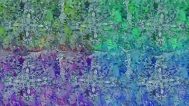 Renkli unsurlarla hareketli arka plan görüntüleri. Çiçekler. Eski model. Bayrak tarzı. Video kaydı. Şablon.