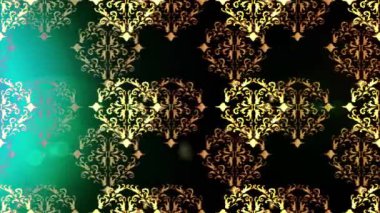 Renkli unsurlarla hareketli arka plan görüntüleri. Çiçekler. Eski model. Bayrak tarzı. Video kaydı. Şablon.