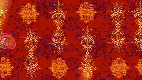 stock image Flower sketch on red, orange and purple colors. Raster illustration. Floral pattern. Flowers on red, orange and purple colors. Flourish ornamental spring garden texture.