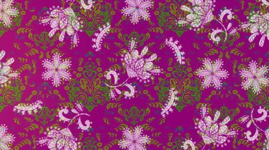 Çiçek desenli eskiz, yaz çiçekleri. Renkli Bahar Teması eskiz kalıbı. Mor, yeşil ve nötr renklerde çiçekler. Düz Çiçek Elementleri Tasarımı.