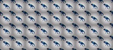 Saurischian dinozorları. Renkli kertenkele benzeri dinozorlar paketleme ya da giydirme için. Dinozorlarla geometrik, pürüzsüz desen.