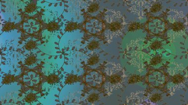 Sevimli çiçek desenli küçük çiçek. Raster resim. Sorunsuz.