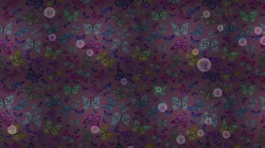 Renkli unsurlarla hareketli arka plan görüntüleri. Çiçekler. Eski model. Bayrak tarzı. Video kaydı. Şablon. Döngü. Kusursuz..