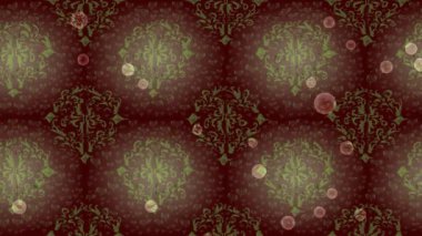 Renkli unsurlarla hareketli arka plan görüntüleri. Çiçekler. Eski model. Bayrak tarzı. Video kaydı. Şablon. Döngü. Kusursuz..