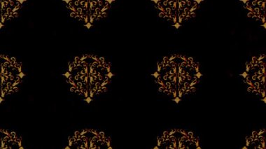 Renkli unsurlarla hareketli arka plan görüntüleri. Çiçekler. Eski model. Bayrak tarzı. Video kaydı. Şablon. Döngü. Kusursuz..