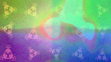 Raster resim. Snowflakes desen. Renk arka plan üzerinde izole soyut kar taneleri ile düz tasarım. Raster kar taneleri arka plan. Kar tanesi renkli desen.