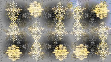 Kar taneleri, kar yağışı. İllüzyon. Düşen Noel stili kar taneleri. Güzel raster grisi, bej ve nötr kar taneleri renkli bir arkaplanda izole edilmiş..