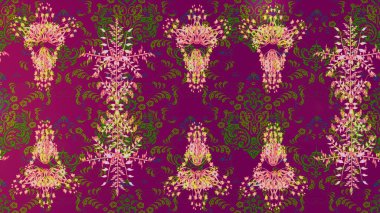 Raster illüstrasyon kar taneleri. Kışın sembolü. Güzel dekorasyon. Mor, yeşil ve pembe renkli suluboya kar taneleri.