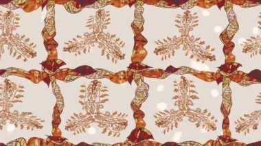 Renkli unsurlarla hareketli arka plan görüntüleri. Çiçekler. Eski model. Bayrak tarzı. Video kaydı. Şablon. Döngü. Kusursuz..