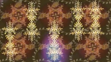 Renkli unsurlarla hareketli arka plan görüntüleri. Çiçekler. Eski model. Bayrak tarzı. Video kaydı. Şablon. Döngü. Kusursuz..