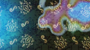 Eskiz arkaplan modeli. Raster illüstrasyonu. Suluboya, elle çizilmiş. Mavi yapraklı yabani çiçekler, gri ve nötr renkler.