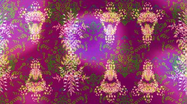 Arabesk ile klasik model. Arabesk ve çiçekli doğu raster desenleri. Geleneksel klasik süs.