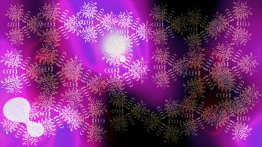 Kar Tanesi Mozaik ikonu. Mor, mor ve siyah siluet kar tanesi işareti. Düz dizayn. Sembol kışı, donmuş, Noel, yeni yıl tatili. Grafiksel element dekorasyonu. Raster illüstrasyonu.