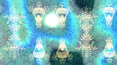 Meteoroloji buz koleksiyonu. Raster. Xmas Frost kar taneleri izole edilmiş siluet sembolü. Kış mavisi, nötr ve yeşil noel kar kristal elementi. Kar Tanesi raster simgesi arkaplanı.