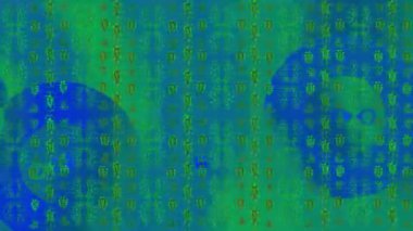 Renkli unsurlarla hareketli arka plan görüntüleri. Çiçekler. Eski model. Bayrak tarzı. Altın, altın. Video kaydı. Şablon.