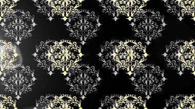 Kusursuz klasik altın desen. Raster geleneksel oryantasyon süsü. Altın desenli siyah, gri ve nötr renklerde altın elementler.