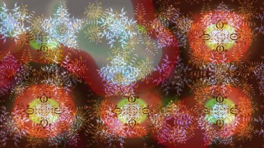 Yeni yıl dekoratif kar taneleri arka planı. El çizimi Noel Raster illüstrasyonu. Kış Kar Taneleri Karalamaları.