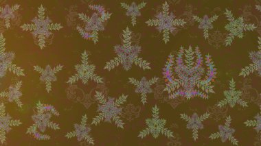 Retro tarzı doku, soyut kış elementleri. Kar taneleri tasarımı. Son moda kar taneleri ve elementler onun kartlarını gösteriyor. Süper tasarım posteri, kapak, kahverengi, yeşil ve nötr renkler..