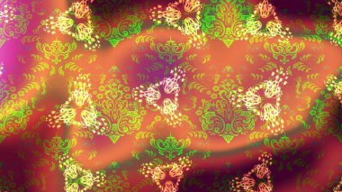 Eskiz arkaplan modeli. Turuncu, kahverengi ve pembe yapraklı yabani çiçekler. Suluboya, elle çizilmiş. Raster illüstrasyonu.