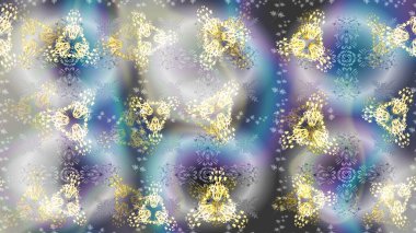 Renkli arka planda izole kar taneleri. Raster illüstrasyonu. Yüzey için tekrarlanan doku, ambalaj kağıdı, gri, nötr ve mavi renkler. Kış kar tanesi, raster arkaplan.