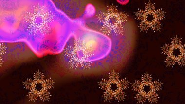 Kar tanesi süs desen. Snowflakes desen. Kar taneleri arka plan. Arka plan üzerinde izole soyut kar taneleri ile düz tasarım. Raster illüstrasyon.