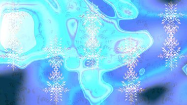 Düz Çiçek Elementleri Tasarımı. Çiçekli çiçek deseni, suluboya. Mavi, nötr ve beyaz renkte çiçekler. Raster illüstrasyonu. Renkli Bahar Teması çizim şablonu.