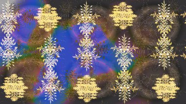 Kar tanesi ikonu, izole edilmiş. Renkli arka planda güzel kar taneleri. Düz dizayn. Raster illüstrasyonu.