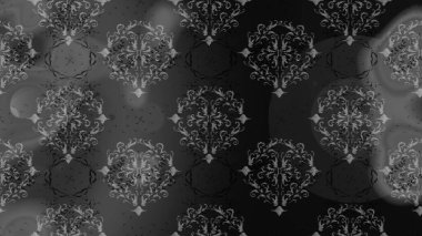 Yapraklı çiçekler ve kır çiçekli papatya çiçekleri, siyah ve kahverengi renkler. Kusursuz bir arka plan modeli. Raster - stok.