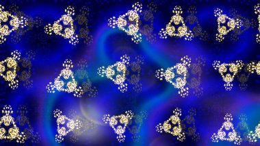 Mavi, mor ve siyah renkler üzerine tasarım. Çiçek Elementleri 'nin soyut geçmişi. Raster illüstrasyonu. Raster kış deseni.