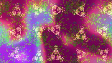 Mor, mor, yeşil lale çiçekli Raster eskiz deseni. Doğal kozmetik ürünleri, parfüm, çiçekçi dükkanı için bahar ihalesi tasarımı. Karşılama ya da düğün geçmişi olarak kullanılabilir. Paket kağıdı için en iyisi.