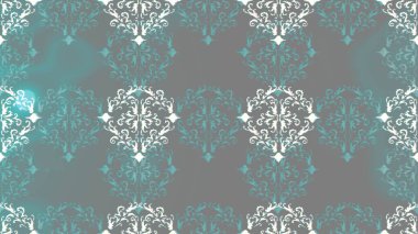 Şam, tasarım için kusursuz desen. Gri, mavi ve nötr renklerde ve altın elementlerde pürüzsüz desen.