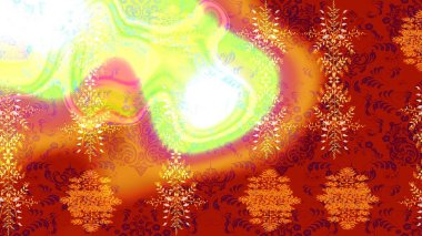 Kırmızı, turuncu ve sarı renklerde ayrık suluboya kar taneleri. Kışın sembolü. Güzel dekorasyon. Raster çizimi kar taneleri.