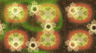 Kahverengi, yeşil ve nötr ikon silueti. Noel tasarımı için. Kar tanesi kışı kahverengi, yeşil ve nötr renklerde izole edilir. Kutlamanın sembolü. Raster illüstrasyonu. Yeni yıl işareti.