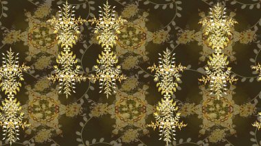 Kışın sembolü, mutlu noeller, mutlu yeni yıl kutlaması Raster illüstrasyonu. Kahverengi, gri ve nötr renklerde şirin kar taneleri. Soyut duvar kâğıdı, ambalaj dekorasyonu. Kar tanesi kadar basit..