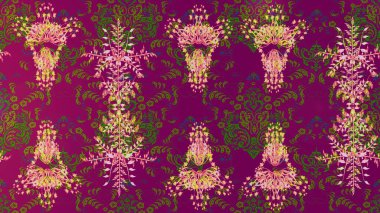 Tomurcukları çiçek olan sevimli bir çiçek deseni. Eskiz geçmişi. Raster illüstrasyonu. Kumaş, tekstil, duvar kağıdı baskısı için. Eski usul. Raster..