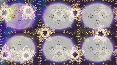 Kış kar taneleri, raster arka plan. Yüzey için tekrarlanan doku, ambalaj kağıdı, gri, mor ve nötr renkler üzerine kar tanesi.